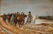 Campagne de France, 1814-Napoleon's last stand in France,1814. Painted 1864. Painting by Jean Louis Ernest Meissonier -1815-1891-