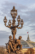 Candelabra Lamp Post and Grand Palais, Paris Photograph by Adrian Hendroff