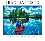 Canoeing Ontario Poster Painting by Daniel Jean-Baptiste