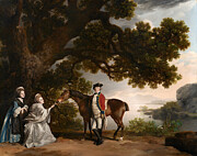 Captain Samuel Sharpe Pocklington with His Wife, Pleasance, and possibly His Sister Painting by George Stubbs