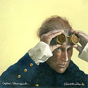 Captain Steampunk Painting by Will Bullas