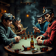 Card Game #5 Digital Art by Steve Mitchell Card Game #5 Digital Art by Steve Mitchell