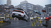 Cars lifting off Photograph by Piranka