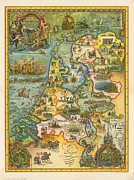 Ton van Tast - The Netherlands - Nederland. De bakermat van roemruchte gebeurlijkheden - 1930 Digital Art by Vintage Map
