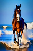 Cartoon Pony Out of the Surf Ai Art by AI Digital Cartoon Pony Out of the Surf Ai Art by AI Digital