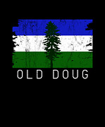 Cascadia Flag Doug Pacific Northwest Canada Circle Drawing by Noirty Designs