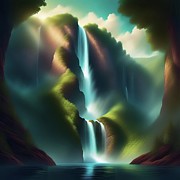 Cascading tranquility Digital Art by Robert Darin