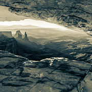 Casting Shadows Under Mesa Arch - Sepia 1x1 Photograph by Gregory Ballos Casting Shadows Under Mesa Arch - Sepia 1x1 Photograph by Gregory Ballos