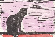 Cat Drawing by Dominique Lecomte