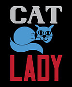 Cat lady Digital Art by Jacob Zelazny