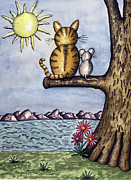 Cat Mouse Sun Painting by Christina Wedberg Cat Mouse Sun Painting by Christina Wedberg