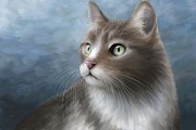 Cat Portrait 682 Digital Art by Lucie Dumas