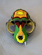 Cat Skull Mixed Media by Charla Van Vlack Cat Skull Mixed Media by Charla Van Vlack