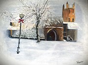 Cathedral at the Holiday Painting by Deborah Naves