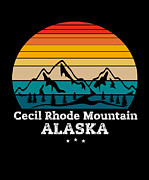 Cecil Rhode Mountain Alaska Drawing by Bruno
