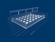 Ceiling of a cargo hold - blueprint Drawing by Panagiotis Mastrantonis