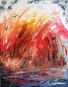 Fireworks Painting by Catherine Ludwig Donleycott