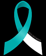 Cervical Cancer Awareness Ribbon Digital Art by Flippin Sweet Gear