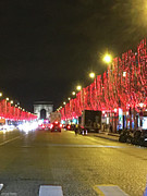 Champs Elysees during Holidays Painting by Roxy Rich