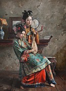 Chanting outside the chord Painting by Mingyue Wang Chanting outside the chord Painting by Mingyue Wang