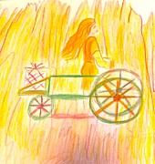 Chariots of Fire Drawing by Suzanne Berthier