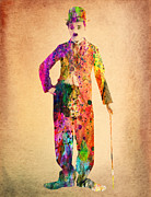 Charlie Chaplin Painting by Mark Ashkenazi