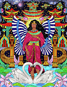 Chasqa -  The Angel of Love Painting by Pablo Amaringo Inspired
