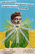 Chatty Throat Chakra Painting by Jo Potocki