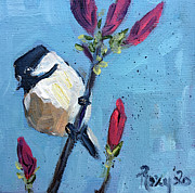 Chcikadee 1 Painting by Roxy Rich