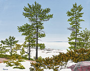 Chikanishing Winter Painting by Kenneth M Kirsch
