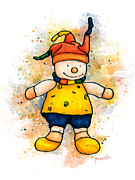 Children's toy painting, clown toy Painting by Nadia CHEVREL Children's toy painting, clown toy Painting by Nadia CHEVREL