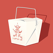 Chinese Takeout Box Drawing by FreeTransform