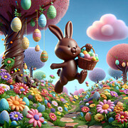 Chocolate Bunny #2 Digital Art by Steve Mitchell Chocolate Bunny #2 Digital Art by Steve Mitchell