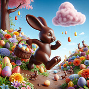 Chocolate Bunny #3 Digital Art by Steve Mitchell Chocolate Bunny #3 Digital Art by Steve Mitchell