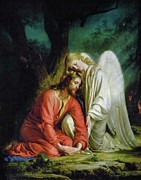 Christ in Gethsemane Painting by Carl Bloch