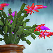 Christmas Cactus Digital Art by Cindy's Creative Corner Christmas Cactus Digital Art by Cindy's Creative Corner