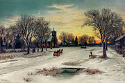 Christmas Eve Painting by W C Bauer