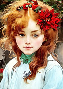 Christmas Girl Digital Art by Stacey Mayer Christmas Girl Digital Art by Stacey Mayer