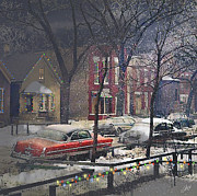 Christmas in Wicker Park Chicago 1960 Digital Art by Glenn Galen