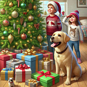 Christmas Morning #1 Digital Art by Steve Mitchell Christmas Morning #1 Digital Art by Steve Mitchell