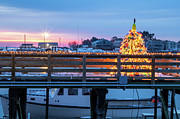 Christmas on Wells Harbor Maine Photograph by Jeff Folger