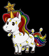 Christmas Unicorn Digital Art by Mister Tee