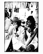 Christy Turlington and Naomi Campbell at the Central Grocery, New Orleans Photograph by Arthur Elgort