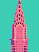 Chrysler Building - Green Digital Art by Organic Synthesis