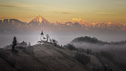 Church of St. Primoz and Felicijan at Sunset Photograph by Joanne Eastope