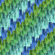 Cicada Pattern in Aqua Blue  Digital Art by Colleen Cornelius