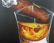 Cigar and Bourbon Painting by Snater George