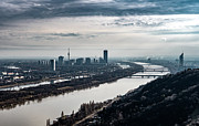 City Of Vienna With Suburbs And River Danube In Austria Photograph by Andreas Berthold