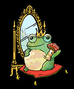 Classy Royalty Prince Toad Frog Amphibian Digital Art by Toms Tee Store
