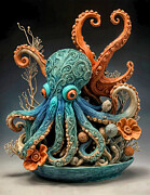 Clay Art - Octopus Garden Photograph by Cate Franklyn